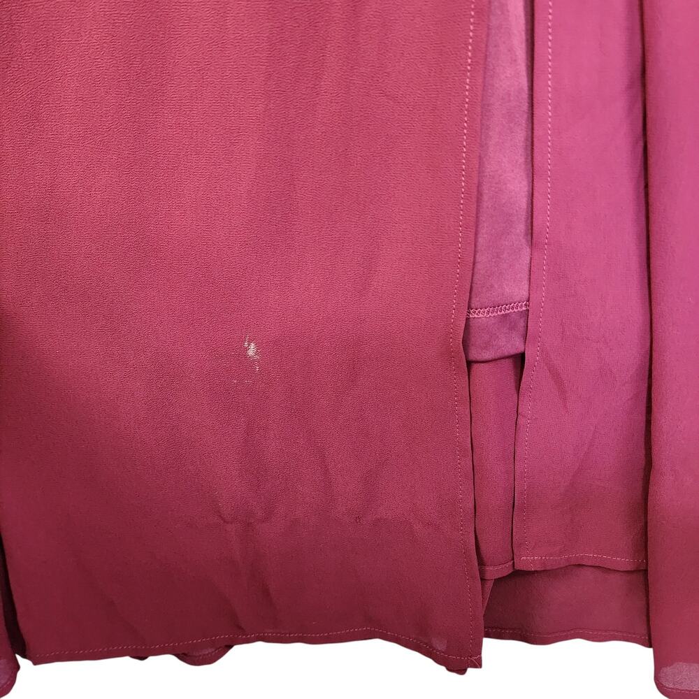 Lulus Womens Heavenly Hues Maxi Dress Size Large Red Bridesmaid Chiffon Goddess - Picture 4 of 11